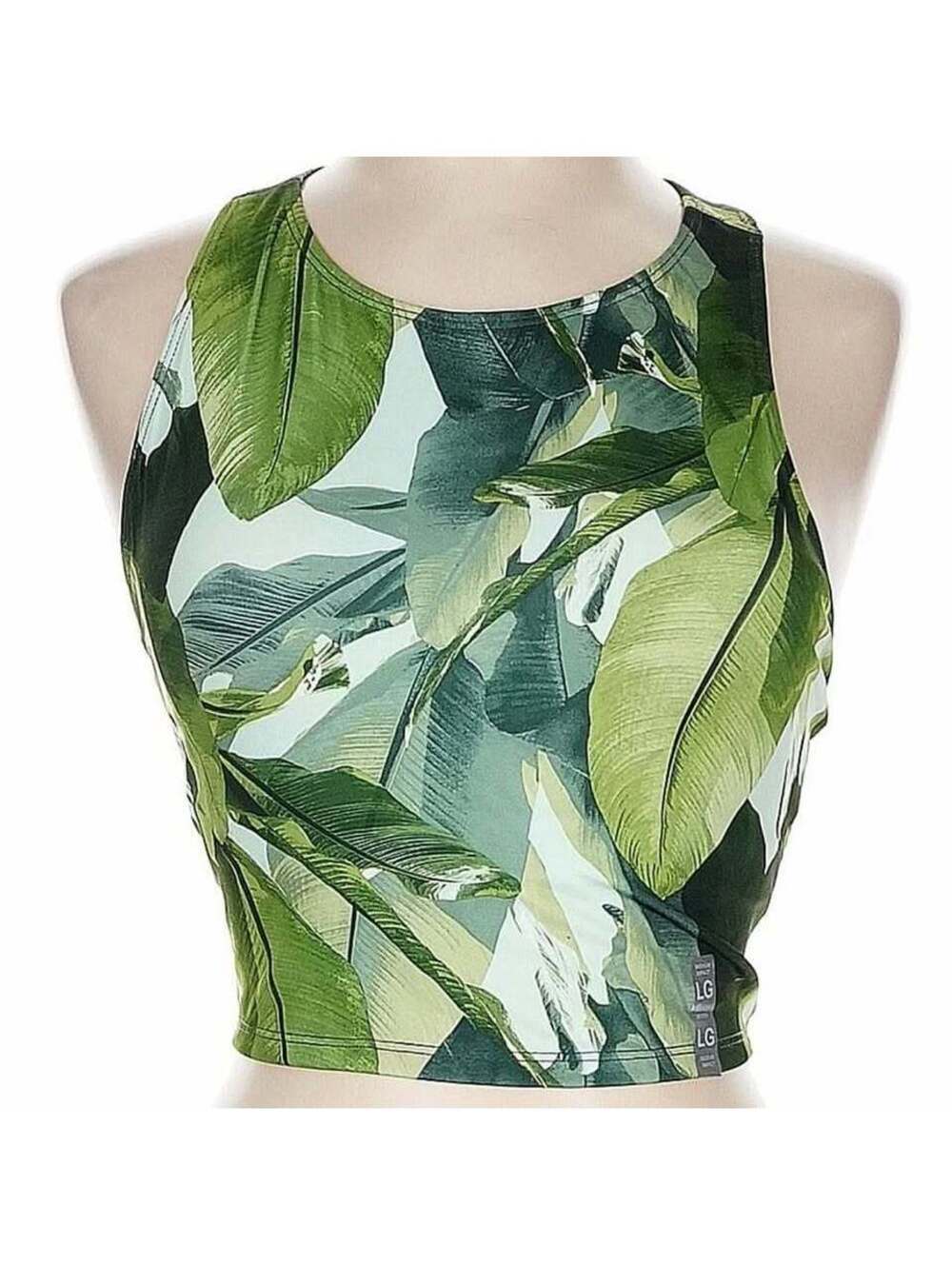 Forever 21 Green Sleeveless Crop Tank Top